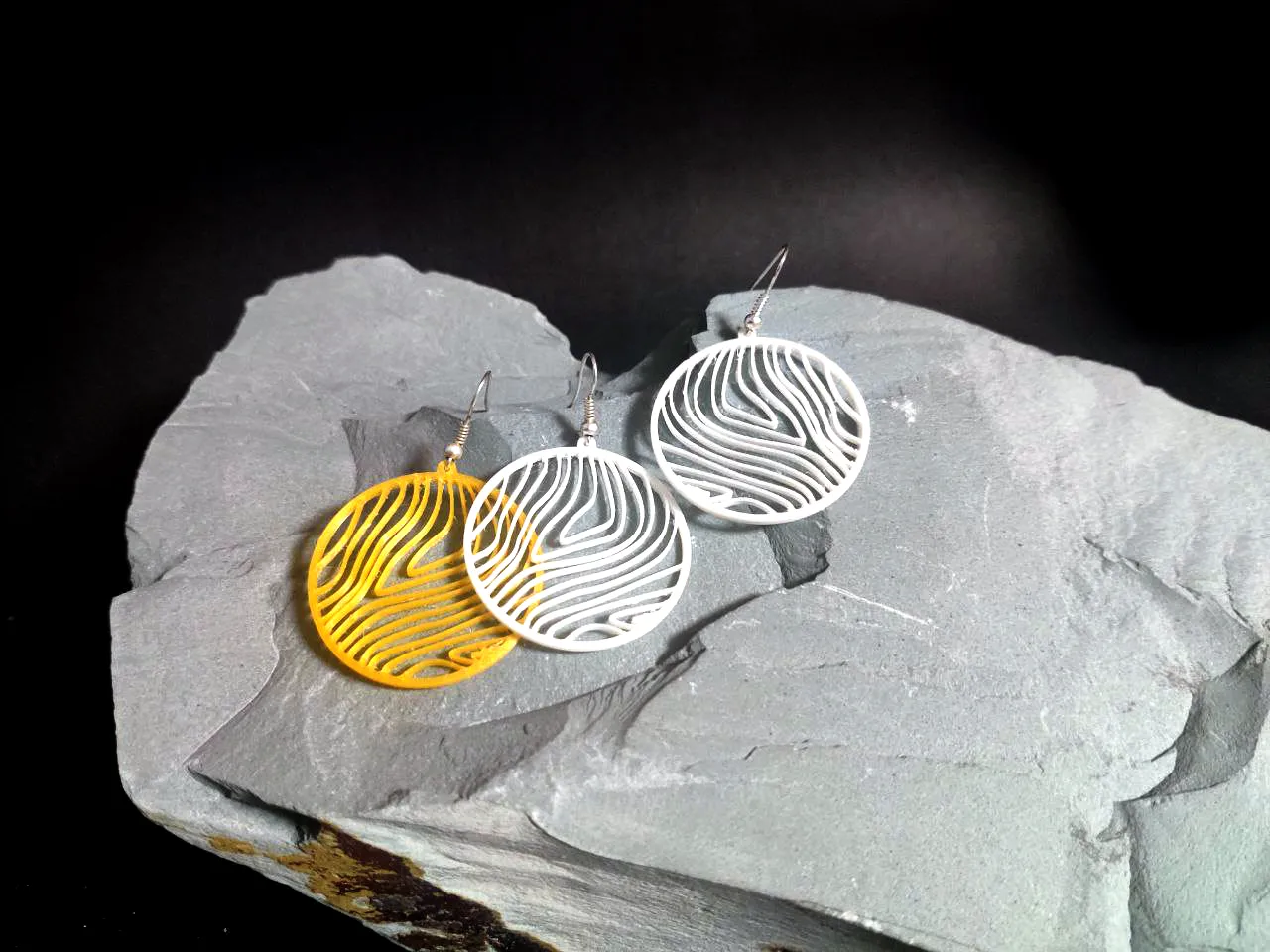 Topographic Isolines Earrings view 2