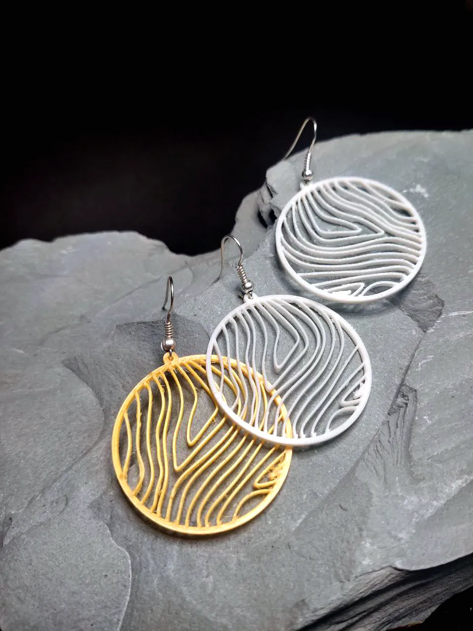 Topographic Isolines Earrings view 4