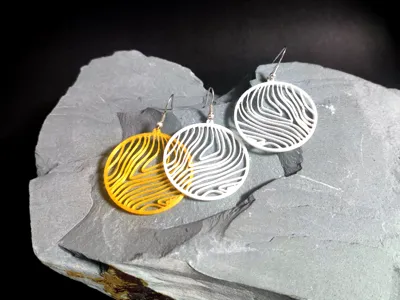 Topographic Isolines Earrings