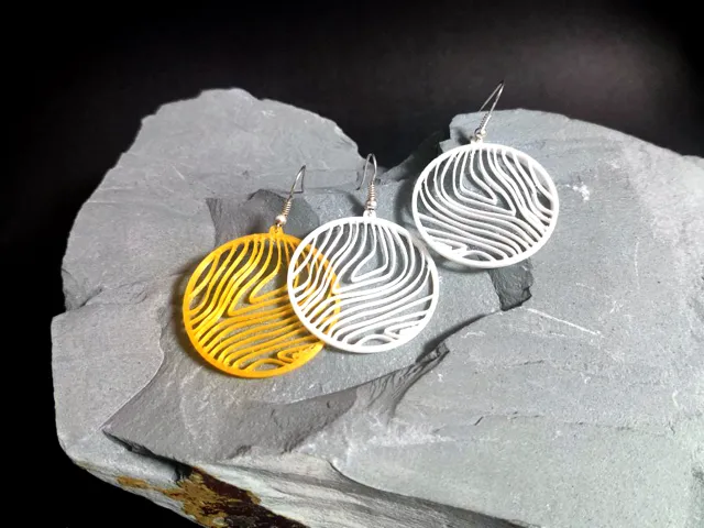 Topographic Isolines Earrings