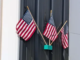 Magnetic Triple Flag Holder – Display Mount