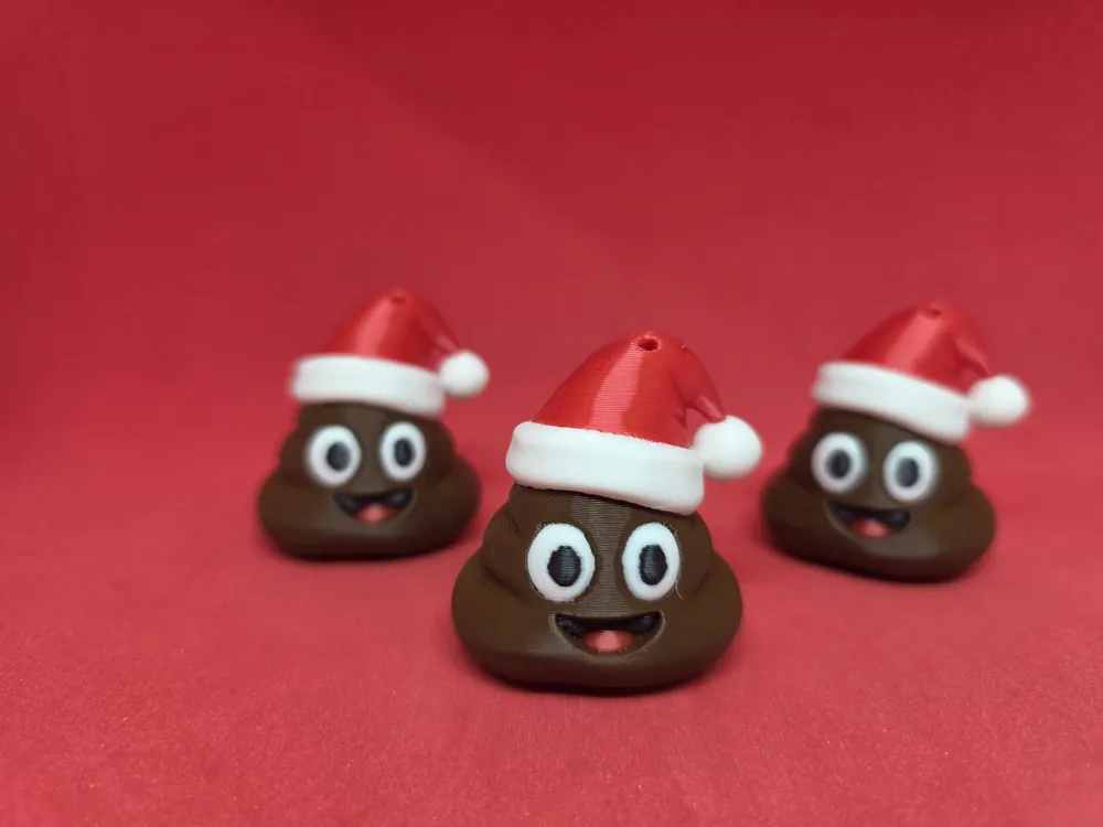 Santa Poopy Santa Poop Funny keychain/decor by Chiodoz3D MakerWorld: Download Free ...