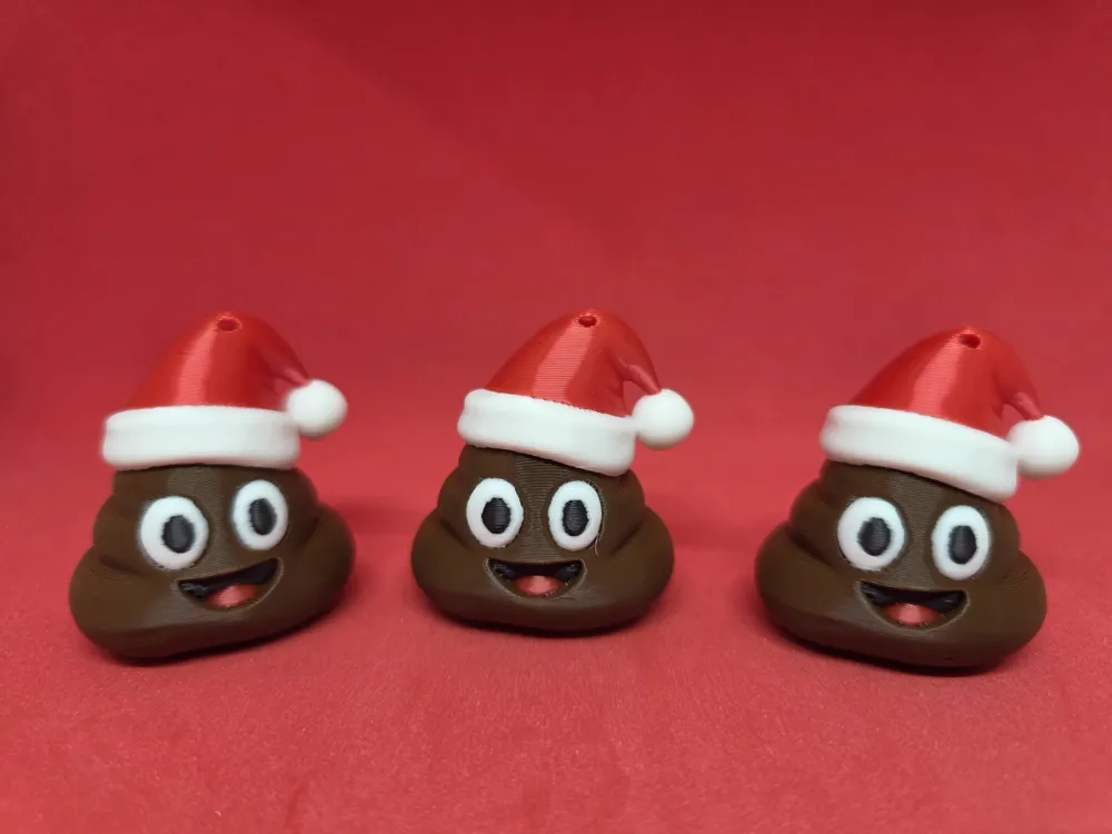 Santa Poopy Santa Poop Funny keychain/decor by Chiodoz3D MakerWorld: Download Free ...