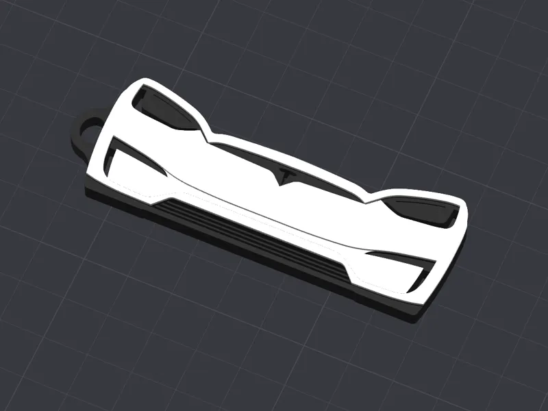 Tesla Model X Plaid Keychain