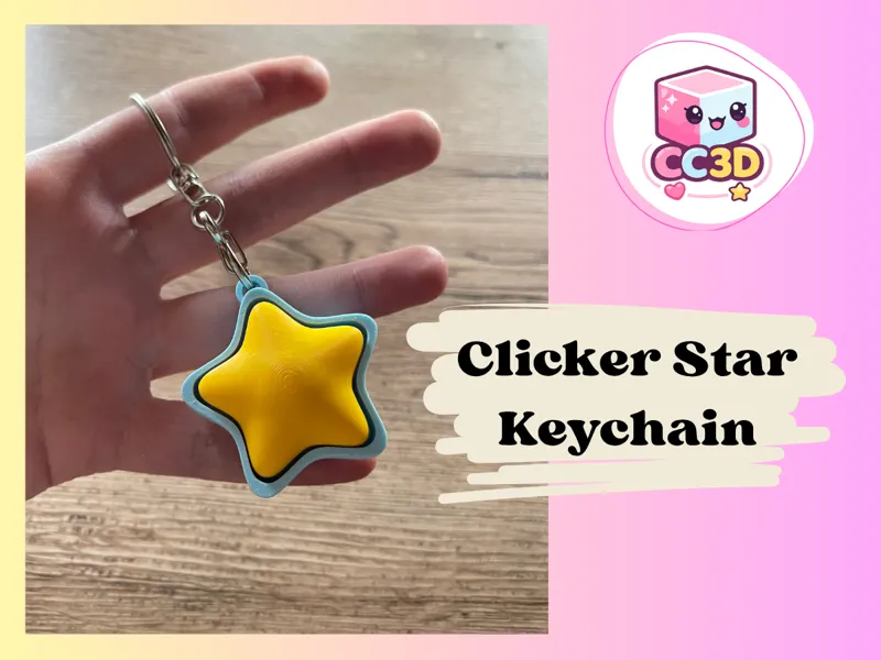 Clicker Star Keychain
