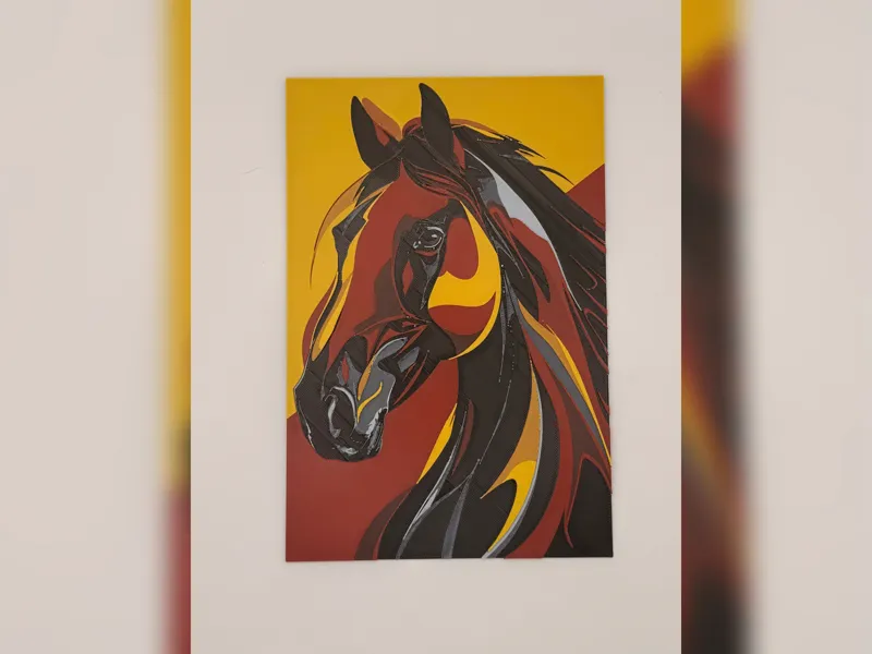 Sunset Stallion Pop hueforge Portrait