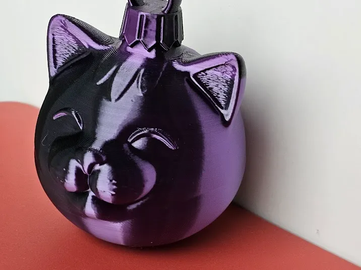 Cat head christmass tree ornament ball bauble 