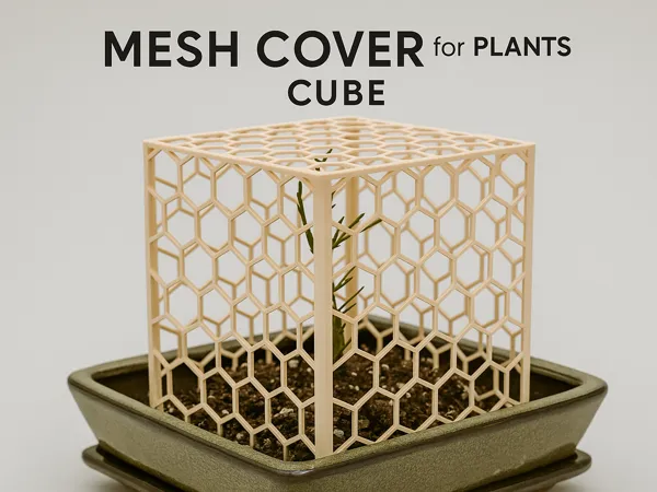 Cloche grillagée protège-plantes (cube)