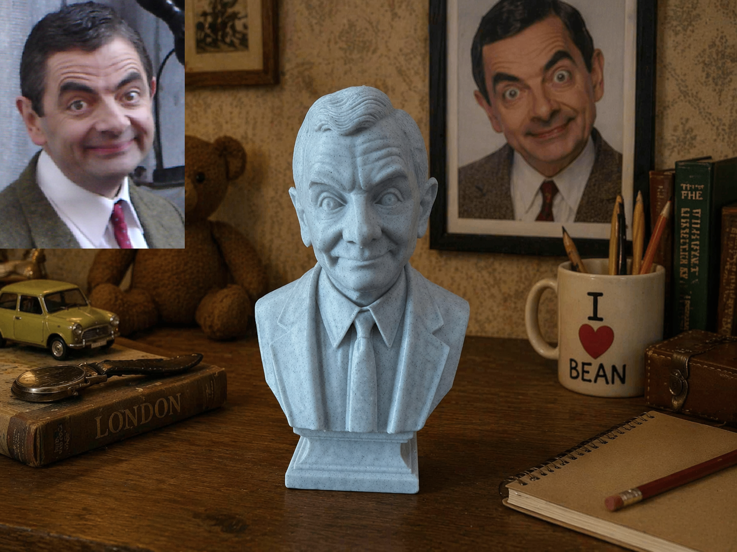 Rowan Sebastian Atkinson (Mr Bean) - Bust