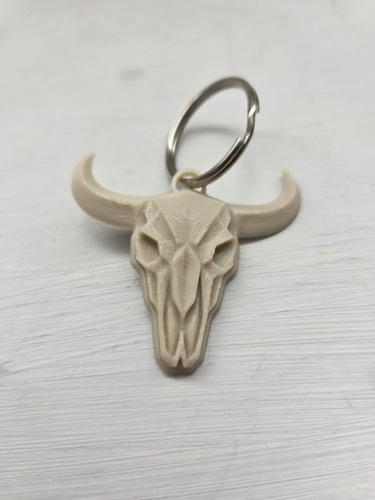 Cow Skull Key ring - Free 3D Print Model - MakerWorld