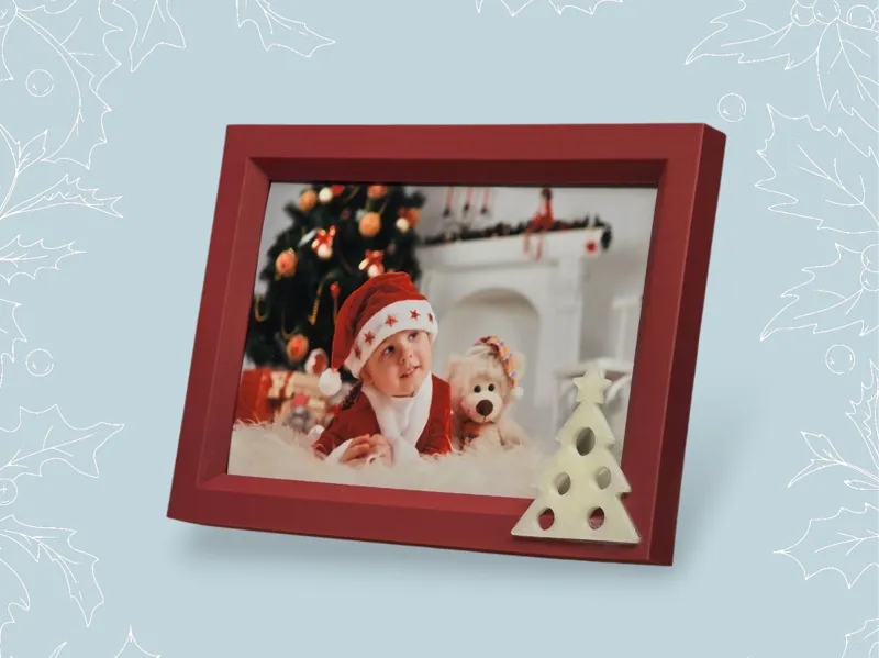 Cornice Natale 10x15 Orizzontale con Albero