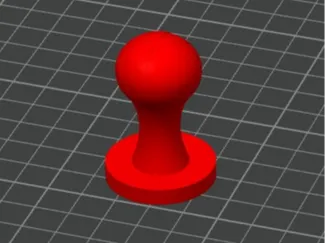 Round stamp handle 31mm