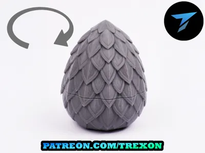 Scale Dragon Egg Box with Twist Lock - Free 3D Print Model - MakerWorld