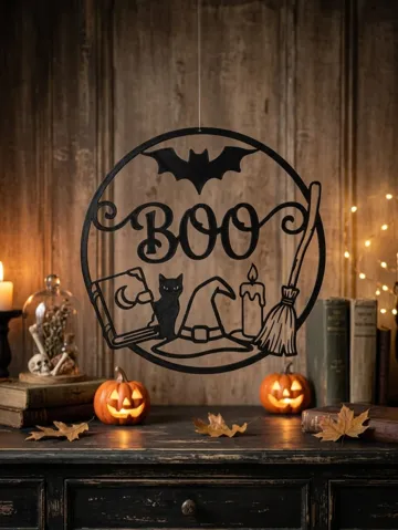Adorno temático: Halloweenkranz Hexe BOO — vista de referencia 2
