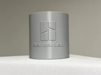 Round Trash Bin for Filament with Bambu Lab Logo