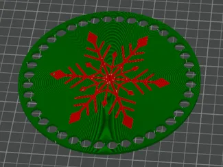 Crochet basket base (15 cm) with snowflake