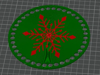 Crochet basket base (15 cm) with snowflake