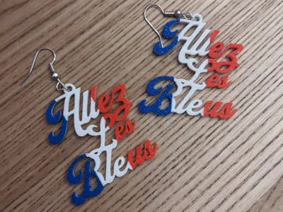 "Allez les Bleus" World Cup Earrings
