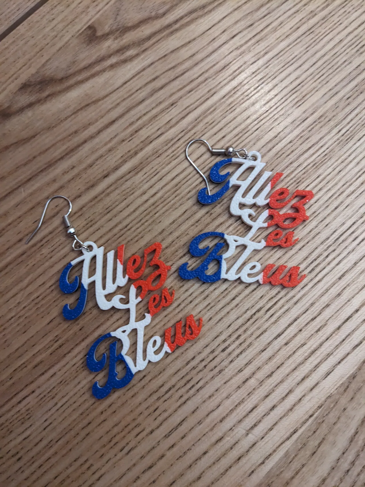 Boucles d'oreilles "Allez les Bleus" World Cup view 2