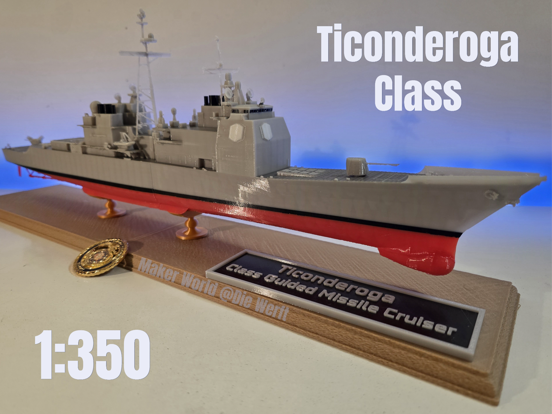 USS Ticonderoga Class Guided Missile Cruiser 1:350