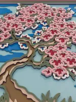 Sakura Tree Picture - Pause at each Color Change