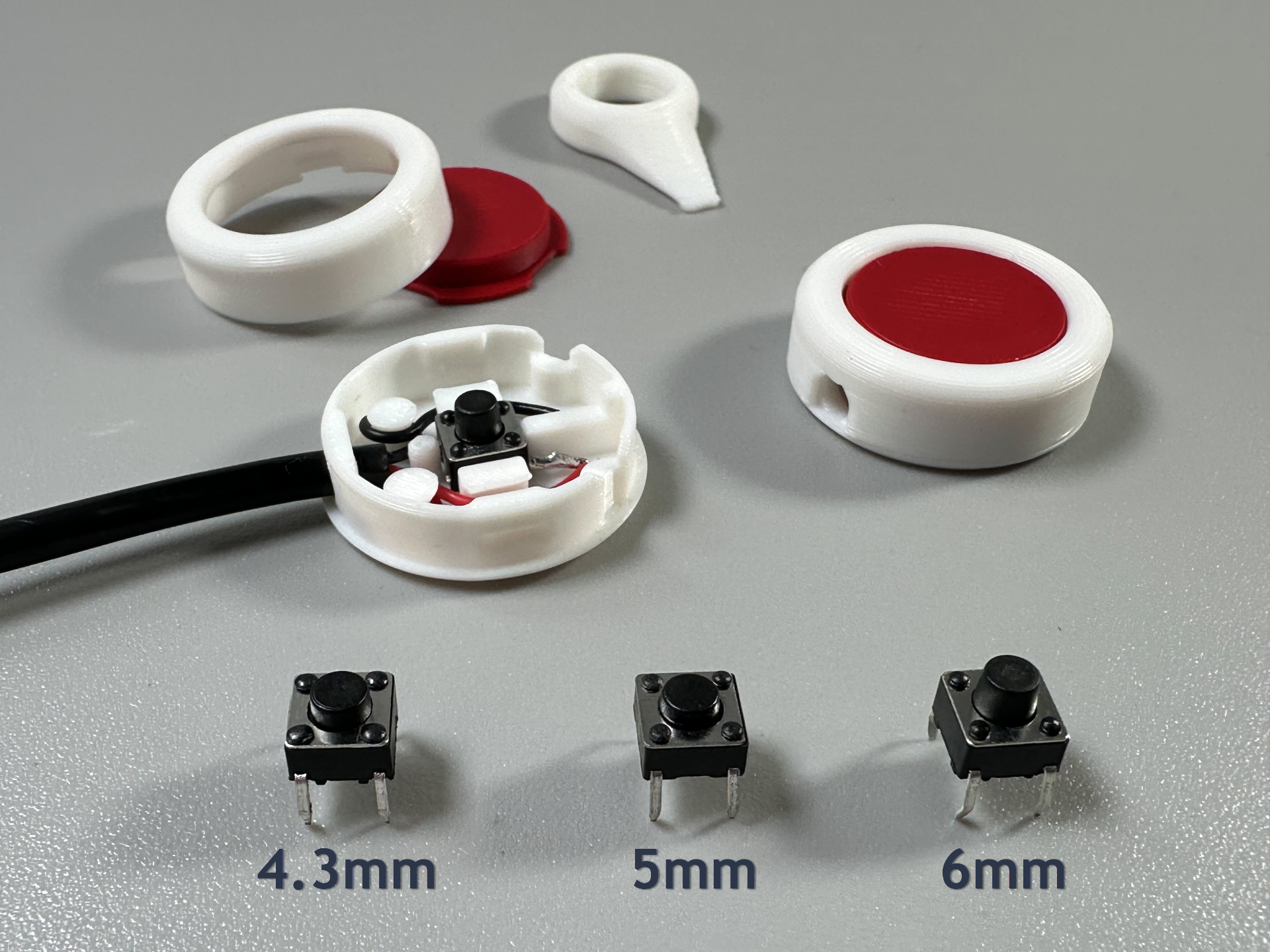 Tactile Push Button Case | Round |Snap-Fit