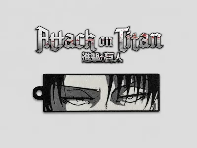 Levi Ackerman Attack on Titan Keychain Anime Eyes