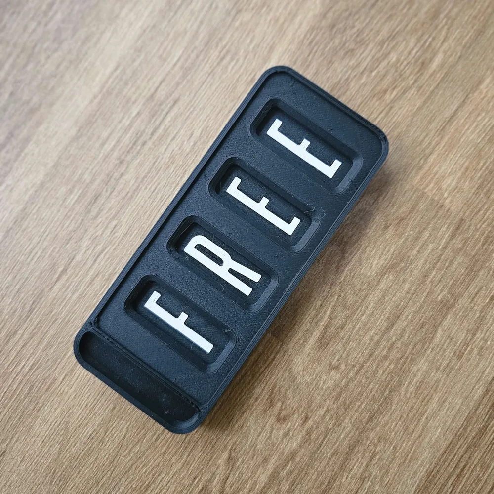 BUSY FREE _ Slidable Door Sign - MakerWorld 3D Model | 3Drop