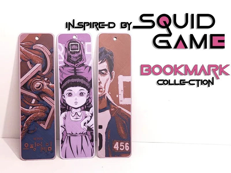 Inspired by Squid Game series bookmark