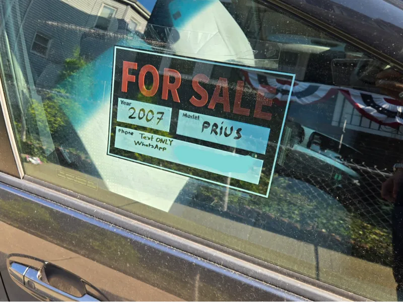 For Sale sign - Car sign - NOT GOOD FOR PLA