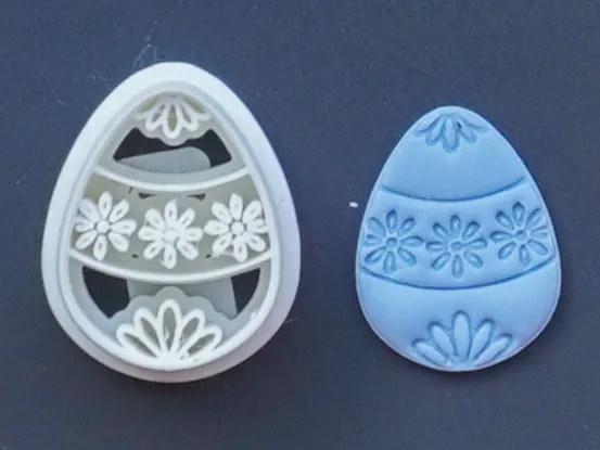 Easter Egg Polymer Clay Cutter Earrings Necklace