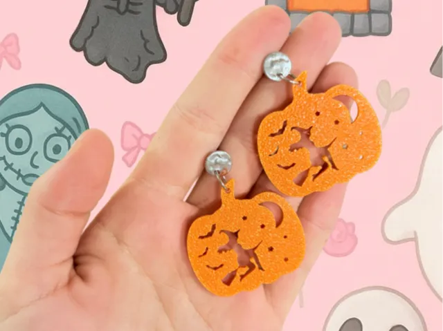 Pendientes calabaza bruja