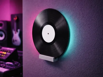 Vinyl record wall mount