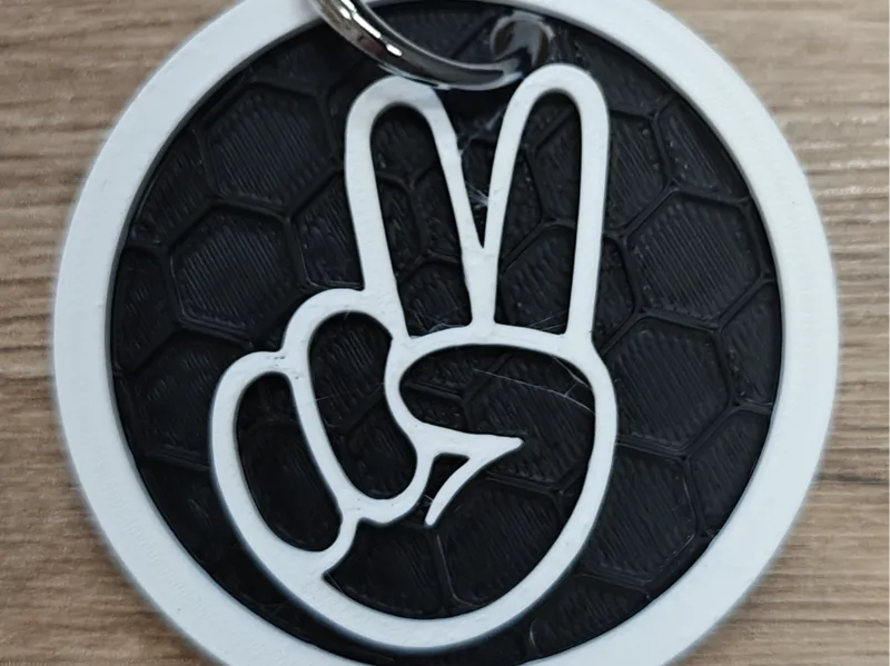 Peace Keychain (Honeycomb)
