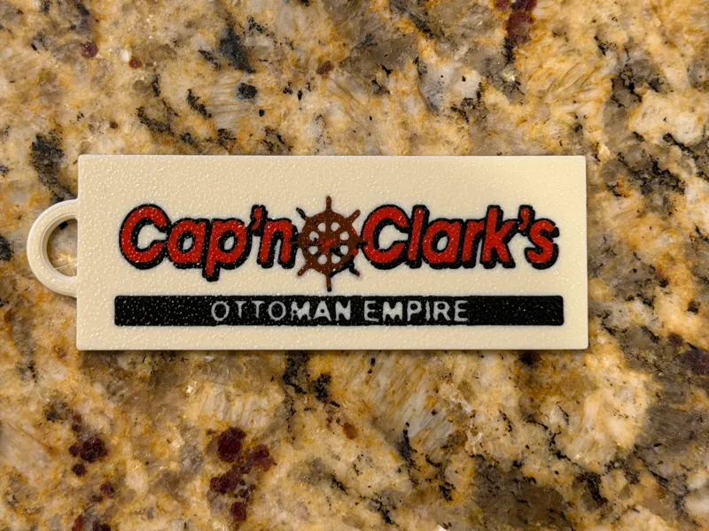 Backrooms Capn Clarks Ottoman Empire keychain