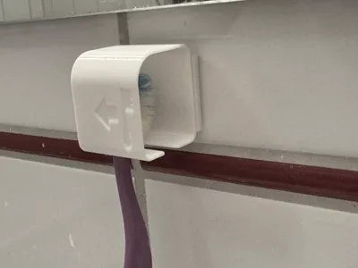 Splash Protected Manual Toothbrush Wall Mount