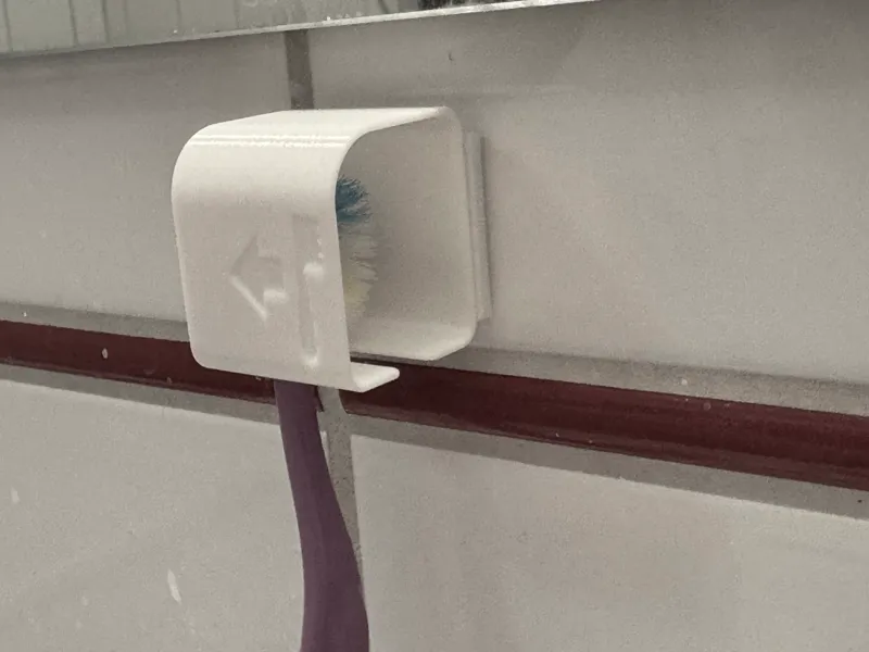 Splash Protected Manual Toothbrush Wall Mount