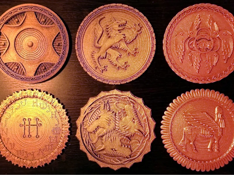 God's Dog comic book medallions
