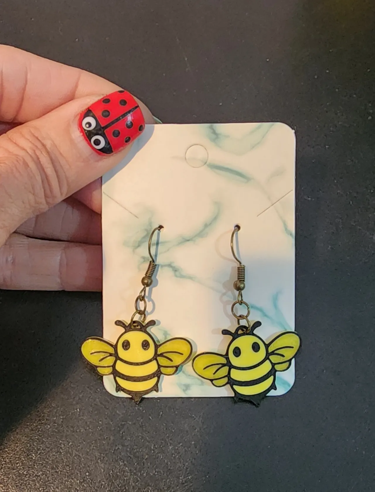 Bumble Bee Earrings Free Commercial Use view 3