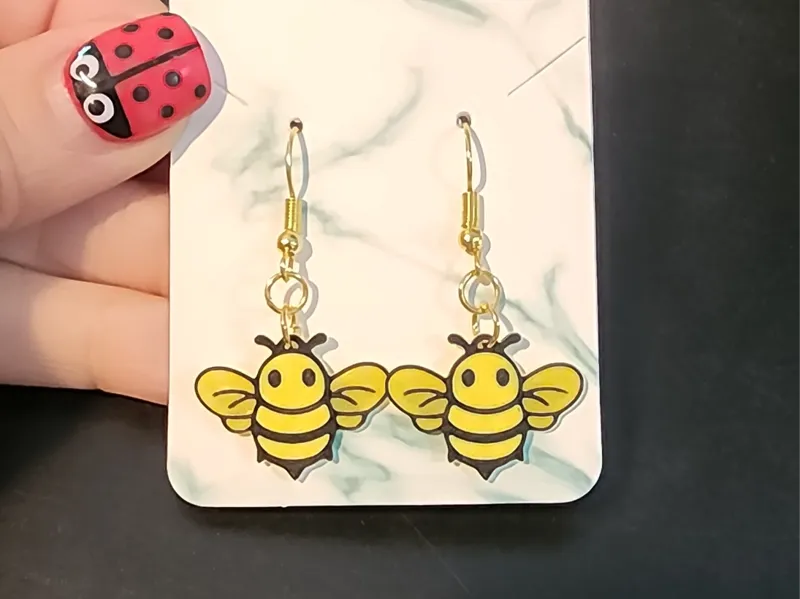 Bumble Bee Earrings Free Commercial Use