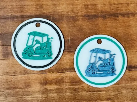 Simple Golf Cart Keychain