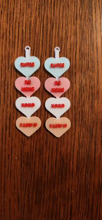 Sweethearts Candy Hearts Earrings