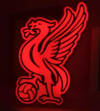 Liverpool FC - Liver Bird with ball lightbox