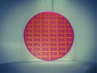 Drink Coaster – Stylish Round Coaster with Text