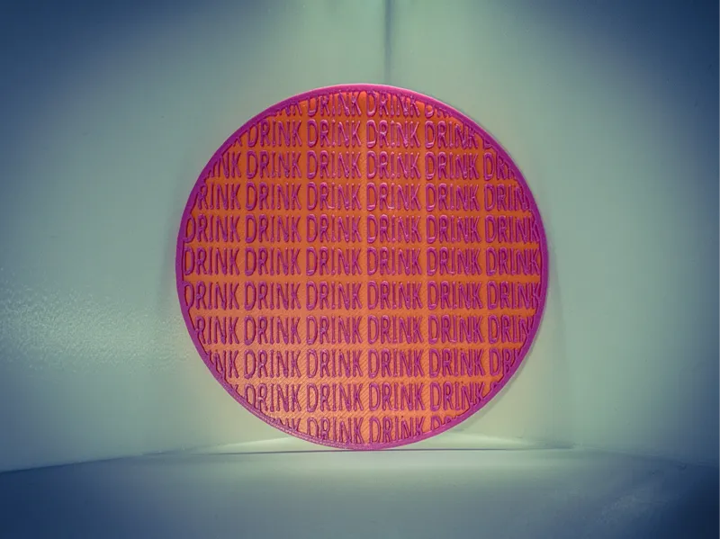 Drink Coaster – Stylish Round Coaster with Text