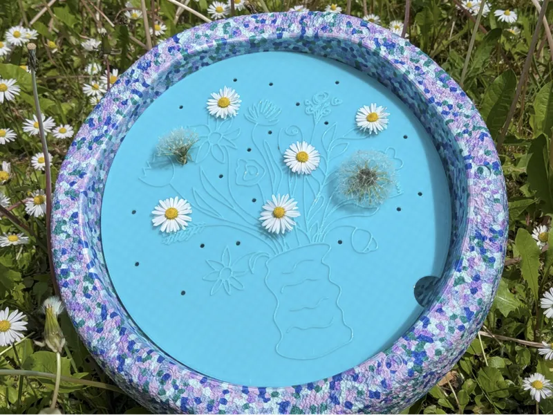 Aktivitätsplatte für Stapelstein - Blumensammler
