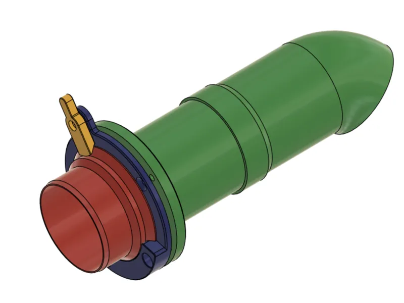 laser exhaust hose connection