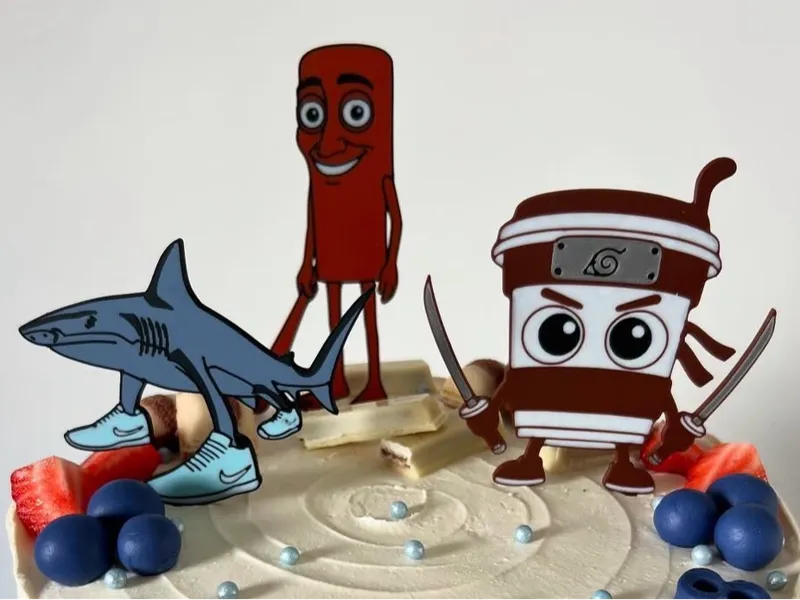 Brainrot cake toppers