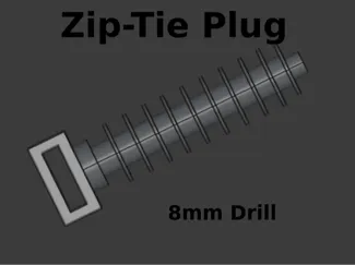 8mm Wall Plug Anchor for Zip Tie Mounting