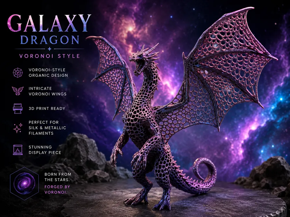Adorno temático: Galaxy Dragon – Voronoi Style. Referencia del modelo original.